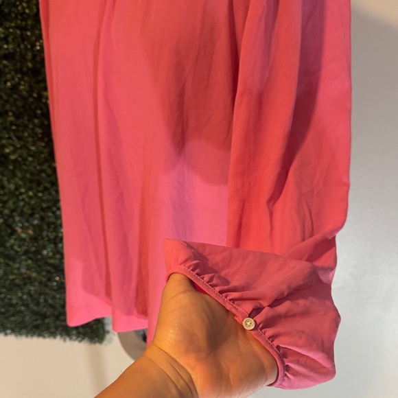 J. Crew Vibrant Pink Blouse - Picture 4 of 6